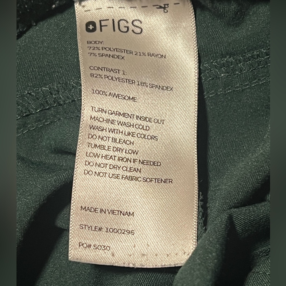 Figs British Racing Green Kade Cargo Scrub Pants 4XL Tall - Picture 5 of 5